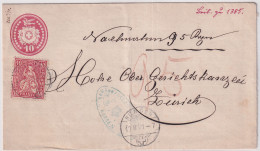 Zumst. 38 / MiNr. 30 - Zusatzfrankatur Auf Tüblibrief NACHNAME Gelaufen Von HORGEN Nach ZÜRICH  - Lettres & Documents
