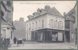 Delcampe - CPA Vue Rare - SEINE MARITIME - SAINT ROMAIN DE COLBOSC - UN COIN DE LA VILLE - Animation, Imprimerie Du Journal Local - Saint Romain De Colbosc