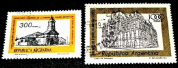 Argentina,1978/79, Main Post Building In Buenos Aires - Chapel In Rio Grande Museum, Michel # 1357-1358 - Gebruikt