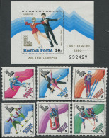 Hungary:Unused Block And Stamps Serie Lake Placid Olympic Games 1980, 1979, MNH - Hiver 2002: Salt Lake City