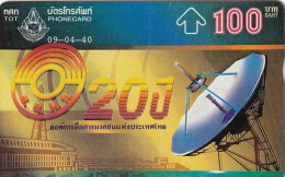 THAILAND(L&G) - Satellite Dish, TOT Telecard 100 Baht, CN : 724E, 04/97, Used - Spazio