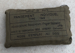 PANSEMENT INDIVIDUEL ARMEE FRANCAISE MLE 1949 DATE 1952 INDOCHINE ALGERIE INDO - Equipement