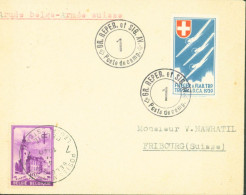 Armée Belge Armée Suisse Cachet Militaire Suisse "GR REPER Et SIG AV Poste De Camp 1" + Belge "postes Militaires 4 ? 40 - Postmarks