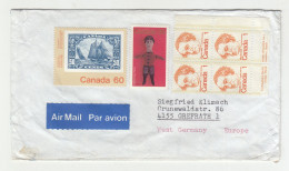 Canada Multifranked Letter Cover Posted Air Mail 198? To Germany B230701 - Brieven En Documenten