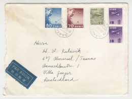 Japan Multifranked Letter Cover Posted Air Mail 1964 To Germany B230701 - Lettres & Documents