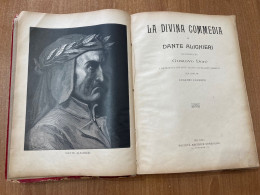 LA DIVINA COMMEDIA DI DANTE ALIGHIERI ILLUSTRATA DA GUSTAVO DORE'-SONZOGNO 1906. - Old Books