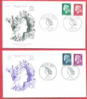 1967-1968 - Cachet  1er JOUR Sortie Des Timbres MARIANNE DE CHEFFER N° 1535-1536 Et 1536A-1536B - 1967-1970 Marianne Of Cheffer