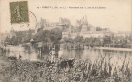 Durtal * Panorama Sur Le Loir Et Le Château * Pêche à La Ligne Pêcheurs - Durtal