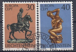 LIECHTENSTEIN 600-601,used,falc Hinged - 1974