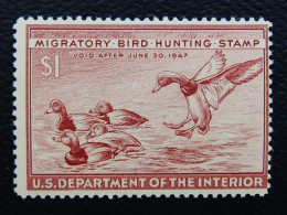 USA 1946 Duck Stamp $1  Scott# RW13  MNH ** - Ungebraucht