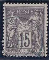 France N°77 - Oblitéré CàD Bleu - TB - 1876-1898 Sage (Type II)