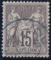 France N°77 - Oblitéré CàD Bleu - TB - 1876-1898 Sage (Type II)