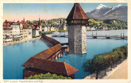 SUISSE - Luzern - Kappelbrücke Und Rigi - Carte Postale Ancienne - Lucerne