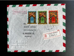 PORTUGAL 1965 REGISTERED LETTER ANJOS LISBON LISBOA TO HAMBURG 17-05-1965 REGISTADA - Lettres & Documents