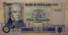 SCOTLAND 5 POUNDS 2002 PICK 119d UNC - 5 Pounds