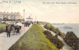 ANGLETERRE - Folkestone - The Leas And Band Stand - Carte Postale Ancienne - Folkestone