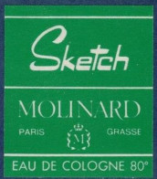 Etiquette Parfum Sketch Eau De Cologne Molinard Paris - Grasse 4 Cm X 4,6 Cm En TB.Etat - Etichette