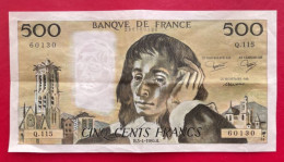 Beau Billet De 500 Francs Pascal H.3-4-1980.H Etat TTB/TTB+ - 500 F 1968-1993 ''Pascal''