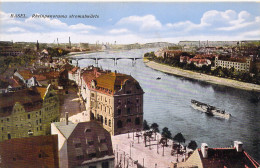 SUISSE - Basel - Rheinpanorama Stromabwarts - Carte Postale Ancienne - Basel