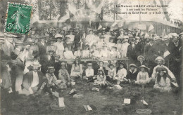 St Prest * La Maison LILLET Offrant L'apéritif à Ses Amis Les Pêcheurs Concours Pêche à La Ligne 2 Août 1908 - Other & Unclassified