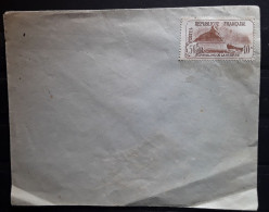 France 1926 ORPHELINS DE LA GUERRE, Yvert 230  Lion De Belfort 50 C + 10 C VARIETE TACHE BRUNATRE Collé Sur Enveloppe,TB - Neufs