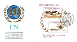 NATIONS UNIES FDC 1985 40 ANS O N U - FDC