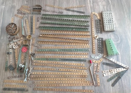 MECCANO 70 Pièces   Plat Cornière Grande Longueur Clé Ancienne + Boite écrou Vis Boulon Voir Photos - Sonstige & Ohne Zuordnung