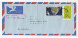 South Africa Air Mail Letter Cover Posted Registered 1976 Table View To Germany B230701 - Storia Postale
