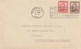 Nouvelle Zélande Lettre Pour Les Etats Unis 1938 - Cartas & Documentos