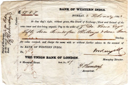 BANK OF WESTERN INDIA-1843 - Territoire Britannique De L'Océan Indien