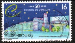 Luxembourg, Luxemburg, 1999: Y&T 1420, MI 1470, 50 JAHRE EUROPARAT GESTEMPELT,  Oblitéré - Gebruikt