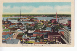 Carte Postal (122988) Fairhaven New Bedford Bridge & Harbor Timbre 2c USA 20 Jul 1954 Avec écriture - Otros & Sin Clasificación