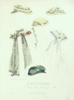 Chapeaux (maison) Les Modes Parisiennes 1866 - Estampes & Gravures