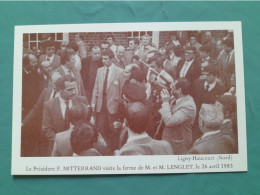 Carte Photo LIGNY HAUCOURT NORD MITTERAND Visite La Ferme Des LENGLET 26 AVRIL 1983 - Personnages