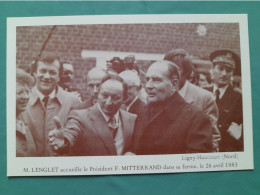 Carte Photo LIGNY HAUCOURT NORD MITTERAND Visite La Ferme Des LENGLET 26 AVRIL 1983 - Personnages
