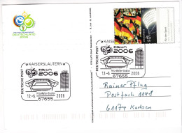 B146 Calcio Soccer Coupe Du Monde Football 2006 Deutschland KAISERSLAUTERN Fritz Walter Stadion Entier Postal Stationery - 2006 – Germany