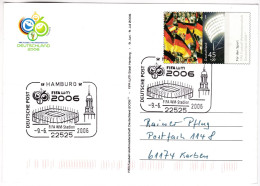 B147 Soccer Coupe Du Monde Football 2006 Deutschland HAMBURG FIFA WM Stadion Entier Postal Stationery - 2006 – Germany