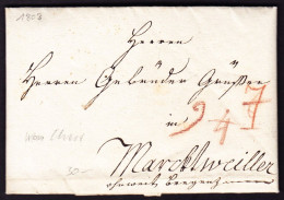 1803 Faltbrief Aus Chur Nach Marcktweiller Im Allgäu. Handschriftliche Rötel-Taxierung - ...-1845 Prephilately