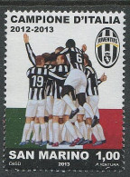 San Marino:Unused Stamp Italian Champion Juventus, Football, Soccer, 2013, MNH - Clubs Mythiques