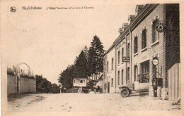 Neufchateau  L'hotel Terminus Et La Route D'Ostende Pompe Essence Texaco Camion Cuvelier Voyagé En 1925 - Neufchâteau