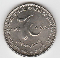 Pakistan 70 Rupees 2021, 70th An. Diplomatic Relations With China, KM#85, Unc - Pakistán