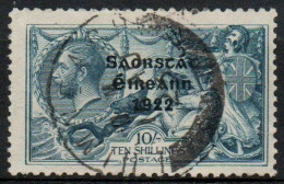 1922 Thom 10/- From The "perfect S" Plate With Runnal's Re-entry From R.6/1, Superb Used. - Oblitérés