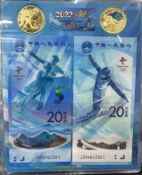 CHINA/MACAU/HONG KONG  WINTER OLYMPIC ISSUE, INCLUDING 2 BRONZE COINS AND 4 BANK NOTES. SEE THE PICTURE. - Otros – Asia