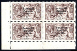 1927-28 Composite 2/6 ABNORMAL SETTING 1, Bottom Left Corner Block Of 4 - Neufs