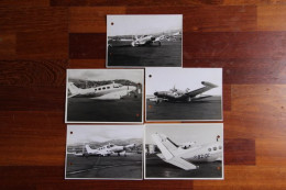 Lot De 5 Photographies D'avions De Tourisme Accidentés - Aviation
