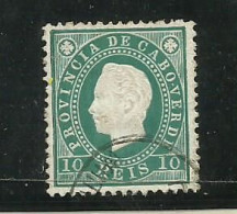 Port. 1886, Cabo Verde,D Luis Fita Direita, #16,10rs Verde Usado ,Lt 736 - Cap Vert