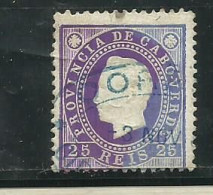 Port. 1886, Cabo Verde,D Luis Fita Direita, #18,25rs Violeta Usado ,Lt 738 - Cap Vert