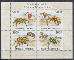 F13. Comoro MNH 2010 Fauna - Animals - Spiders - Ragni