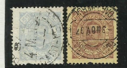 Port. 1893(95, Cabo Verde,D Carlos, # 30 E 33, Usados, 50 E 100rs Rs ,Lt 744 - Cap Vert