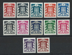 Saar Service N°27/38** (MNH) 1949 - Armoiries - Servizio